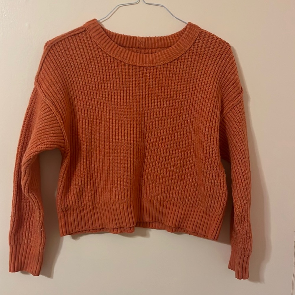 American Eagle Coral Knit Sweater